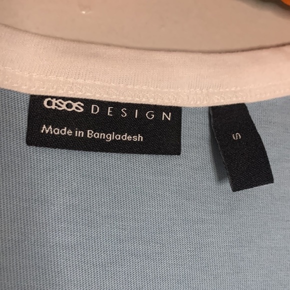 NWOT ASOS Men’s Actual health and wellbeing tank top graphic print light blue - Picture 5 of 9